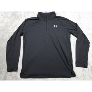 Under Armour Sweater Womens Small Black 1/2 Zip Activewear Fitted Gym Training‎